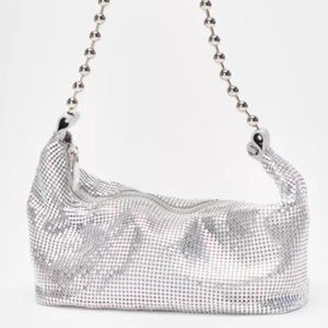 NWT Urban Outfitters Luna Chainmail Baguette Bag